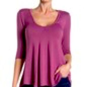 Baea criss cross back tunic in lilac